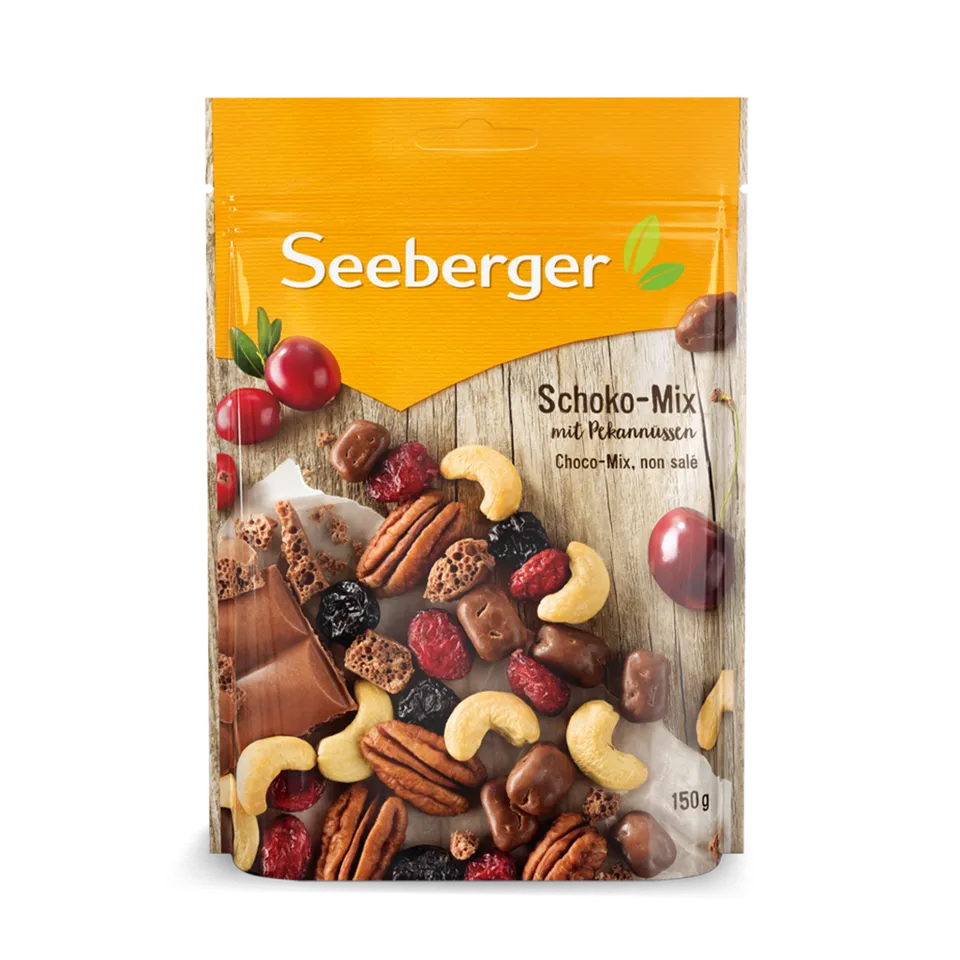 seeberger-silver-label-choco-mix-m-lange-noix-150-g-non-sal image 1