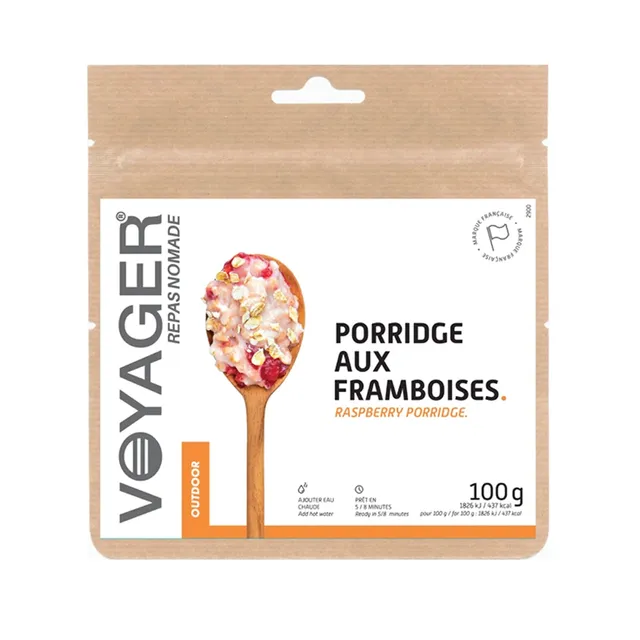 voyager-petit-d-jeuner-porridge-framboises-lyophilis-x1 image 1