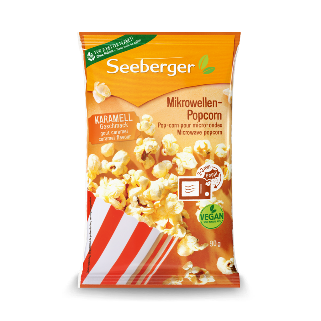 seeberger-silver-label-popcorn-caramel-micro-ondes-90-g image 1