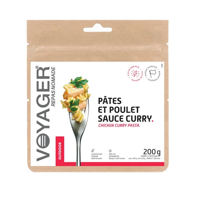 voyager-plats-p-tes-poulet-curry-plat-lyophilis-xl image 1