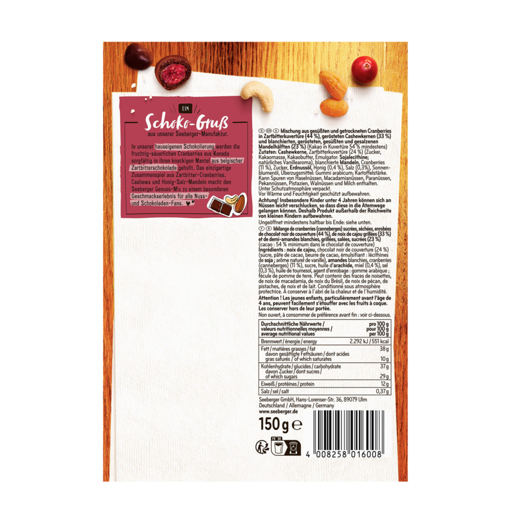 seeberger-silver-label-genuss-mix-6x150-g-cranberries-chocolat image 2