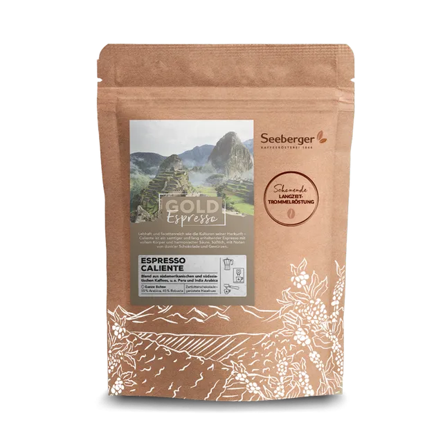 seeberger-gold-label-espresso-caliente-caf-grains-250-g image 1