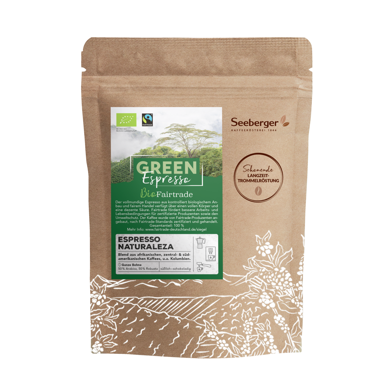 seeberger-green-label-espresso-naturaleza-bio-250-g image 1
