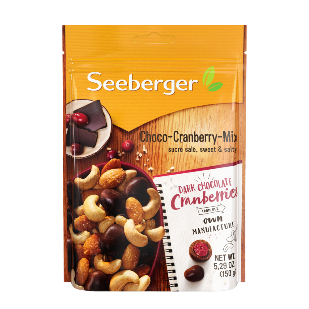 seeberger-silver-label-choco-cranberry-mix-m-lange-150-g-sucr-sal image 2
