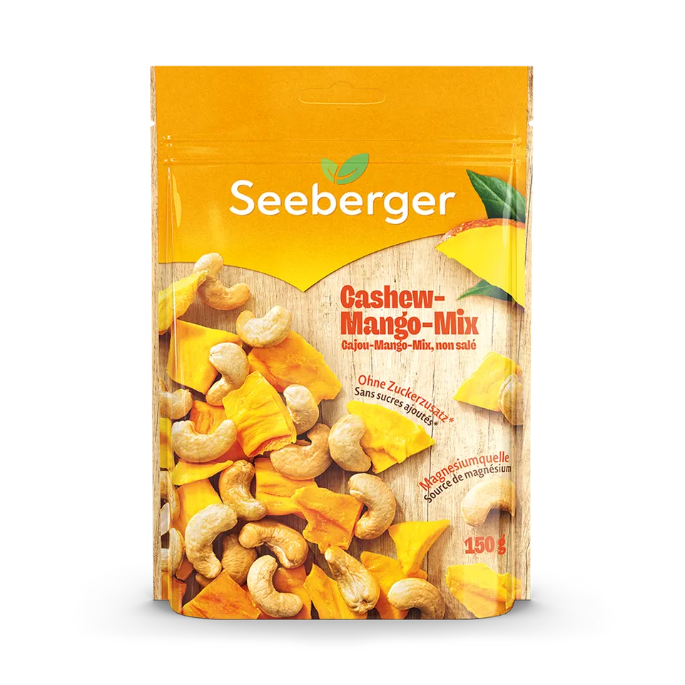 seeberger-silver-label-cajou-mango-mix-fruits-secs-150-g image 1