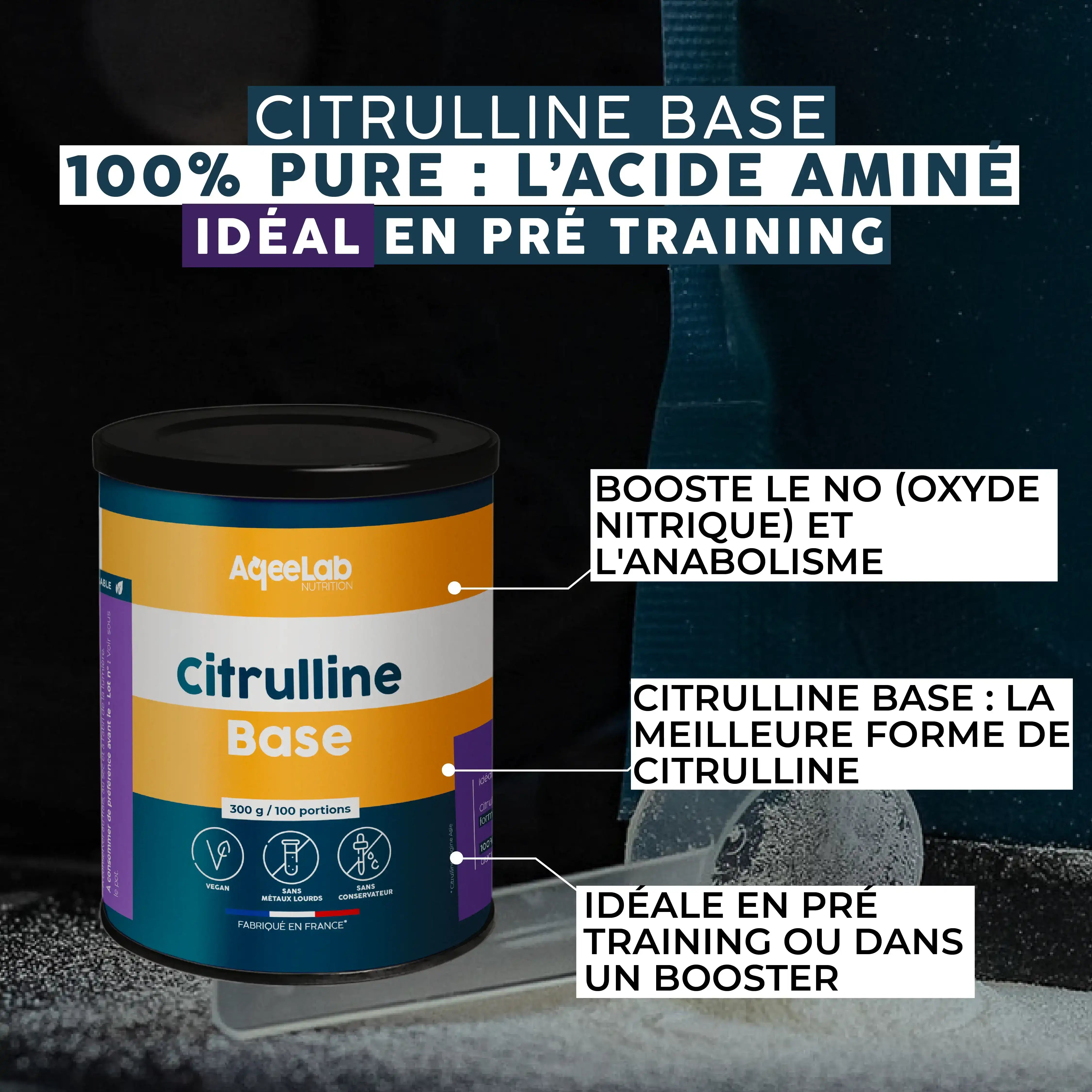 aqeelab-citrulline-base-poudre-300-g-pre-workout image 2