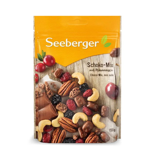 seeberger-silver-label-schoko-mix-snack-chocolat-croquant image 1