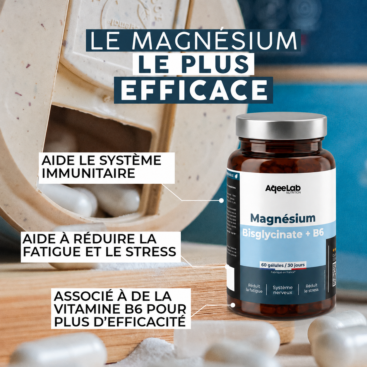 aqeelab-vitamines-min-raux-magn-sium-bisglycinate-b6-g-lules-275-mg image 2
