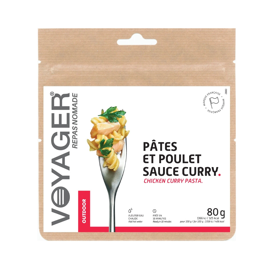 voyager-plats-p-tes-poulet-sauce-curry-lyophilis-es image 1